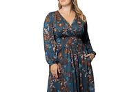 Women's Plus Diana Long Sleeve Midi Dress