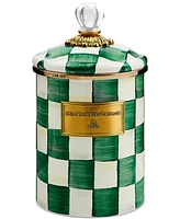 Mackenzie-Childs Emerald Check Canister