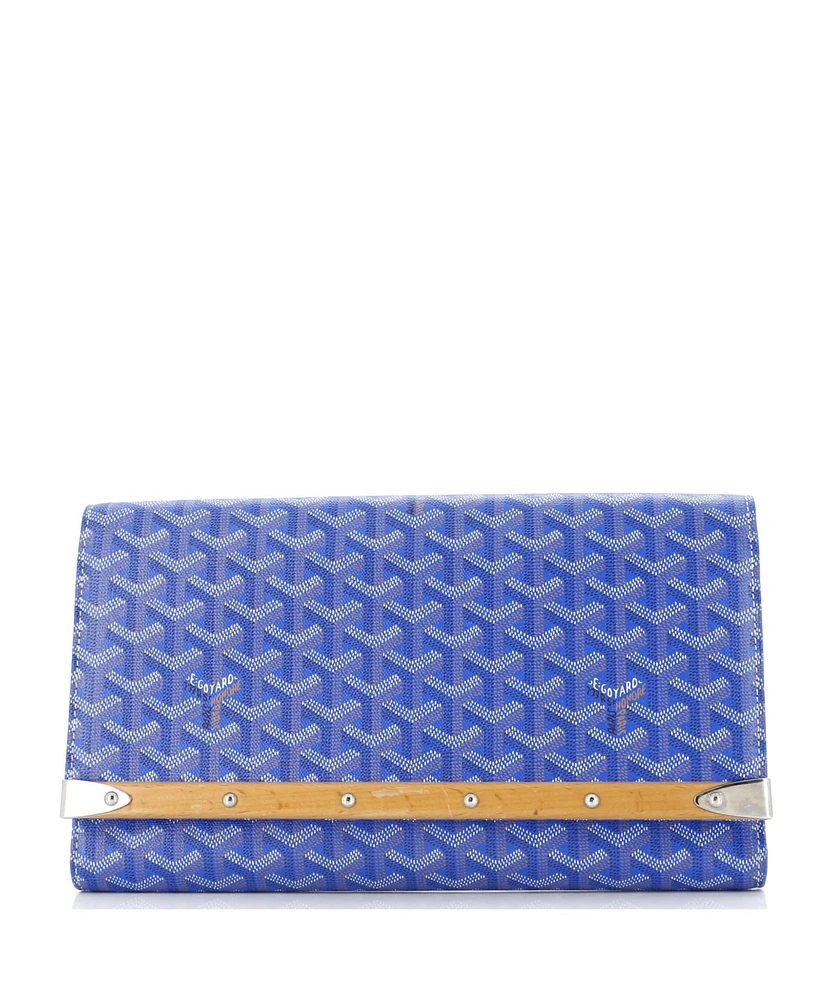 Pre-Owned Goyard Mm Monte Carlo Clutch Coated Canvas