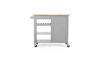 Kitchen Cart Mobile Storage and Prep Station for Convenient Cooking and Organization