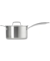 Le Creuset Essential Stainless Steel Round Saucepan with Lid, 4 Qt.