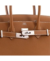 Pre-Owned HERMES Birkin 30 Handbag Brown Togo with Palladium Hardware