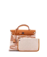 Pre-Owned Hermes 31 Herbag Zip Relief Brides de Gala Toile and Leather
