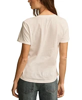 Lucky Brand Women's Rolling Stones Cotton Foil Classic Crew T-Shirt