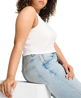 Puma Women's Wardrobe Essential Ribbed Cropped Top