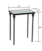 StyleCraft Home Collection 11" Iron Austin Allen James Petite Frame Contemporary Side Table