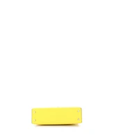 Pre-Owned HERMES Kelly 20 Handbag Yellow Epsom with Palladium Hardware