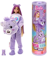 Barbie Cutie Reveal Care Bears Series Doll Accessories in Share Bear Plush Costume, 10 Surprises