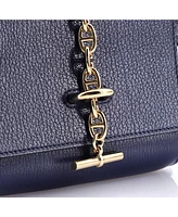 Pre-Owned HERMES Chaine d'Ancre Compact Wallet on Strap Chevre Mysore