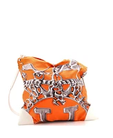 Pre-Owned HERMES Gm Silky City Bag Printed Silk and Leather