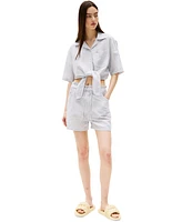 Tommy Jeans Women's Cotton-Linen Drawstring Shorts