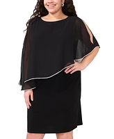 Msk Plus Capelet Shift Dress