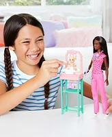 Barbie Baby Doctor Doll with Brunette Fashion Doll, 1 Baby Doll, Furniture & Accessories