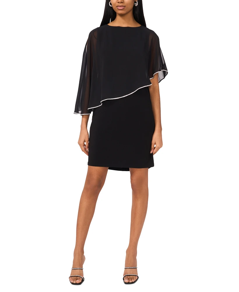 Msk Petite Capelet Shift Dress