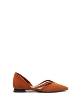 Schutz Women's Rue Buckle Pointed Toe Flats