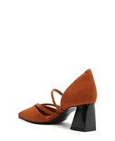 Schutz Women's Rue Mid Heel Buckle Pumps