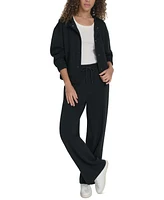 Starter Women's Scuba Solid-Color Snap Shacket