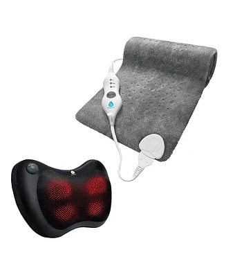 Pursonic Shiatsu Massager & Heating Pad Therapy Set