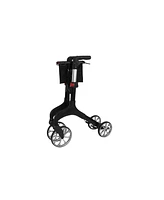 Foldable Wheeled Walker with Adjustable Height, 9-Inch Front and 8-Inch Rear Wheels, 300 lb Capacity