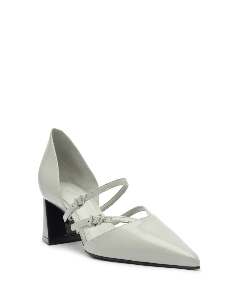 Schutz Women's Rue Mid Heel Buckle Pumps