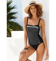 Lascana Women's Patterned Shaping One Piece Swimsuit