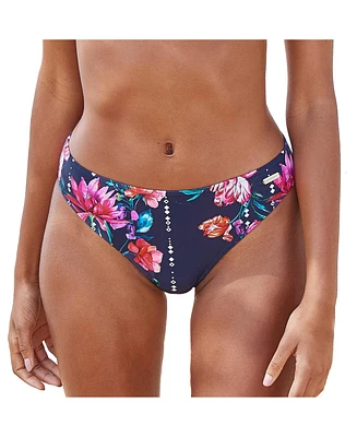 Lascana Women's Floral Classic Bikini Swimsuit Bottom