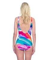 Palma De Mallorca V-Neck Surplice One-Piece Swimsuit