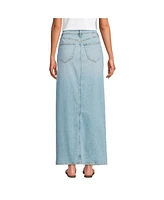 Lands' End Women's Soft Denim Maxi Skirt