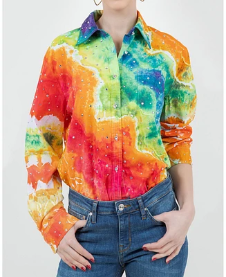 Tie Dye Gidget Sparkle Blouse