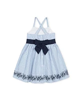 Hope & Henry Big Girls Heirloom Organic Sleeveless Special Occasion Sundress with Bow Back Detail and Embroidery