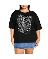 Plus Oversized Angels Tee