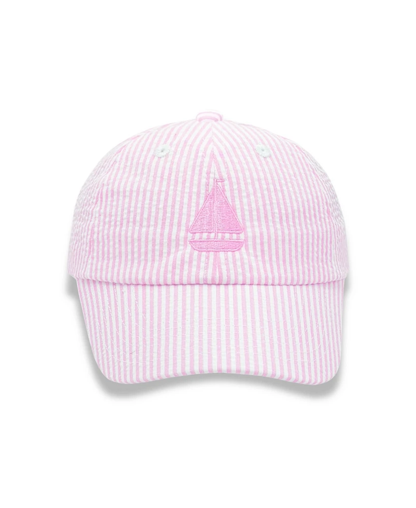 Bits & Bows Girls Sailboat Bow Baseball Hat