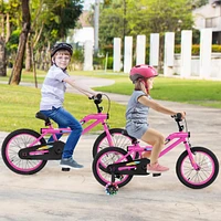 Led Lighted Kids Bike with Training Wheels Headlight Ideal for Safe Riding for Ages 4-7 Years
