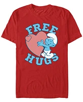 Fifth Sun Men's Smurf's Free Hugs Short Sleeve T-Shirt