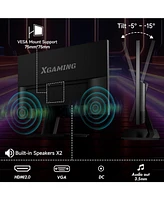 XGaming 24 Inch Monitor 1080P 100Hz, Fhd Frameless Computer Monitor, 99% sRGB, Hdmi Vga Display, Built-in Speakers, Low Blue Light Screen for Gaming/H