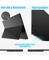 XGaming Portable Monitor 15.6 inch, Fhd 1080p Computer Monitor, Ultra-Slim External Monitor for Laptop,Tablet, Mac, Phone, Xbox Switch, Usb Hdmi Displ