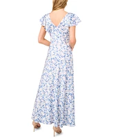 CeCe Women's Short Sleeve V-Neck Maxi Slip Dress