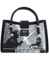 Loungefly Women's Black Star Wars Empire Strikes Back Frame with Buckle Closure Crossbody Bag