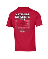 Champion Men's Scarlet Ohio State Buckeyes College Football Playoff 2024 National Champions Schedule T-Shirt