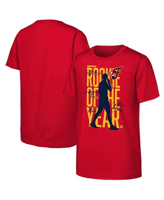 Outerstuff Big Boys and Girls Red Caitlin Clark Indiana Fever 2024 Wnba Rookie of the Year T-Shirt