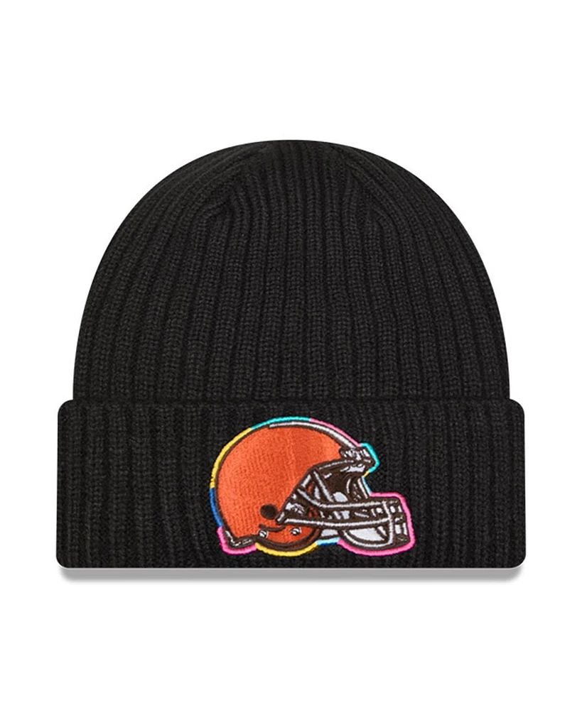 New Era Men's Black Cleveland Browns 2024 Nfl Crucial Catch Cuffed Knit Hat