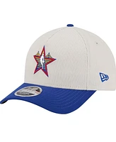 New Era Men's White/Royal 2025 Nba All-Star Game Big Star Corduroy A-Frame 9FORTY Adjustable Hat