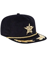 New Era Men's Black Houston Astros Corduroy Filigree Golfer Adjustable Hat