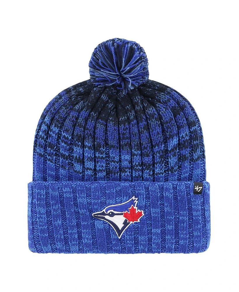 '47 Brand Men's Royal Toronto Blue Jays Cascade Cuffed Knit Hat with Pom