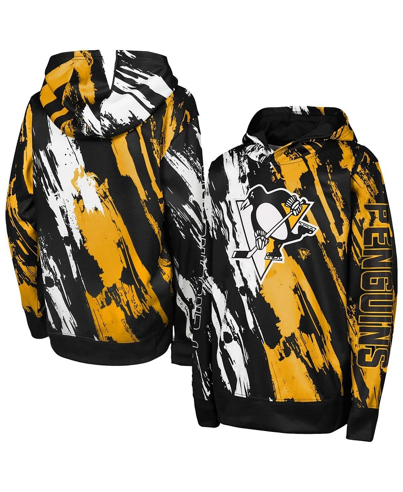 Outerstuff Preschool Black Pittsburgh Penguins Master Snipe Pullover Hoodie