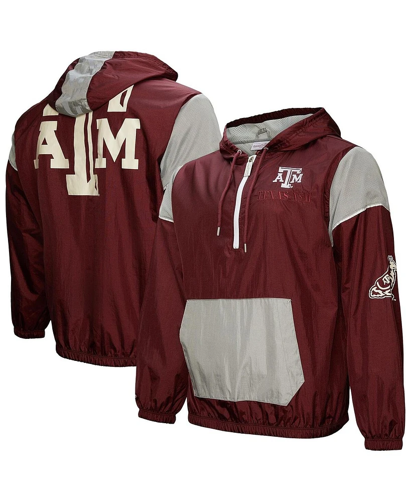 Mitchell & Ness Men's Maroon Texas A M Aggies Team 3.0 Anorak Half-Zip Hoodie