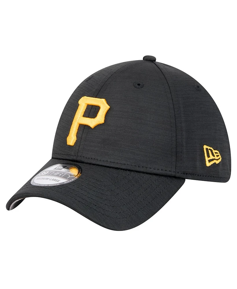 New Era Men's Black Pittsburgh Pirates Tech 39THIRTY Flex Hat