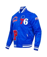 Pro Standard Men's Royal Philadelphia 76ers Sublimated Satin Full-Snap Jacket