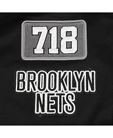 Pro Standard Men's Black Brooklyn Nets Area Code Twill Full-Zip Jacket