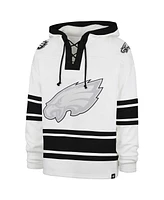 '47 Brand Men's White Philadelphia Eagles After Image Superior Lacer with Hood